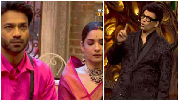 Bigg Boss 17 - Karan Johar schools Vicky Jain for not supporting Ankita Lokhande after his mother's remarks about her