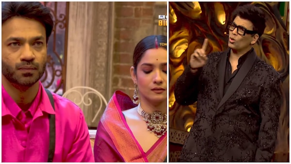 Bigg Boss 17 - Karan Johar schools Vicky Jain for not supporting Ankita Lokhande after his mother's remarks about her