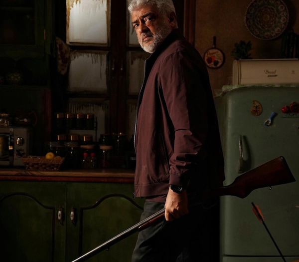 Ajith in a still from Vidaamuyarchi