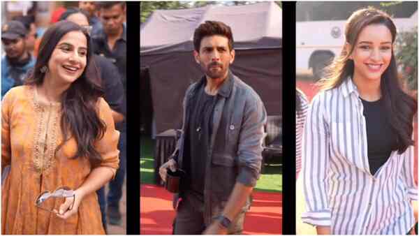 Bhool Bhulaiyaa 3 - Vidya Balan, Kartik Aaryan, and Triptii Dimri begin filming | Watch fun video