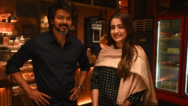 Team Leo drops an adorable BTS picture of South Queen Trisha with Thalapathy Vijay and fans can't keep calm