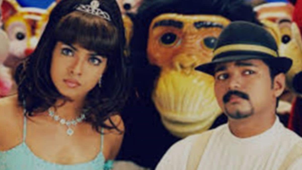 The image is from a song featured in a 2002 film in which Vijay sang this track with Priyanka Chopra. Name the film.