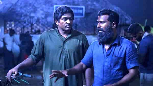 Vijay Sethupathi and Vetrimaaran at the Viduthalai Part 2 location.