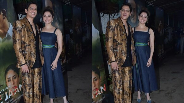 Tamannaah Bhatia-Vijay Varma’s love story | At Jaane Jaan screening, couple happily poses together; Watch