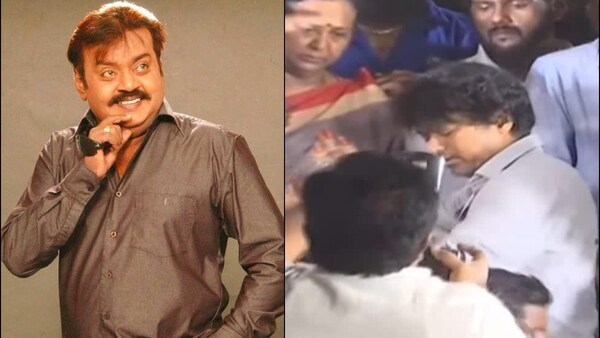 ‘Leo’ Thalapathy Vijay breaks down at his mentor Vijayakanth's funeral