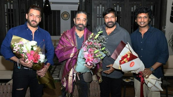 Kamal Haasan honoured by Chiranjeevi and Salman Khan after success of Vikram; see photos
