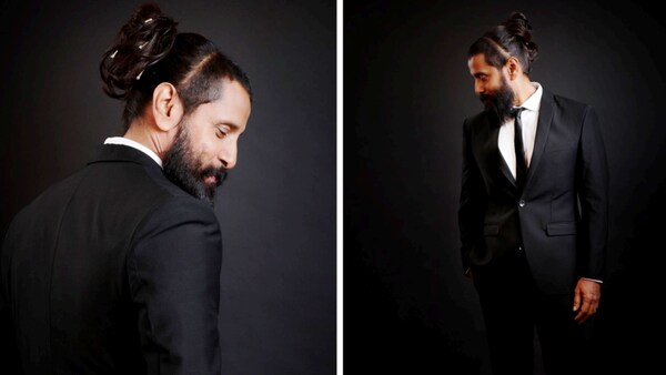 Chiyaan Vikram releases more stills of his John Wick-inspired looks, fans go gaga over the PS 2 star's swag