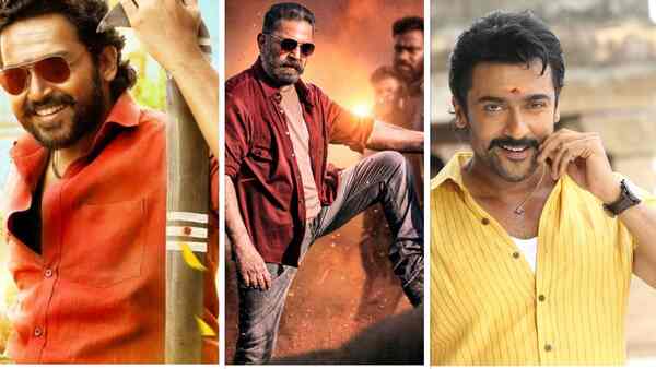 Karthi goes gaga over Vikram, terms it a true celebration of Kamal Haasan, calls Suriya's Rolex scary