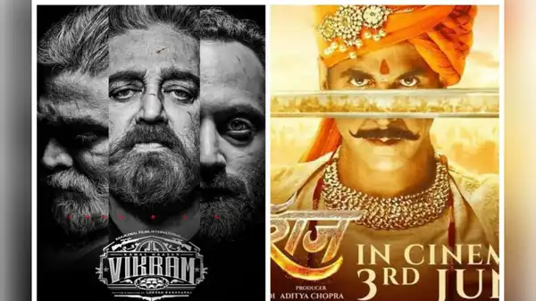 Kamal Haasan’s Vikram is the most anticipated Indian film of the year and Samrat Prithviraj ranks in third 