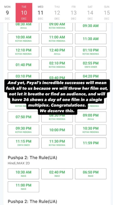 Vikramaditya Motwane's Instagram story