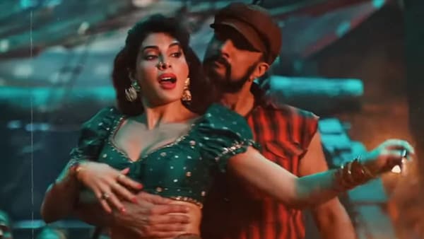 Jacqueline and Sudeep in a still from the song