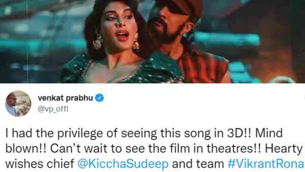 Maanaadu director Venkat Prabhu is ‘mind-blown’ after watching Sudeep’s Gadang Rakkamma in 3D