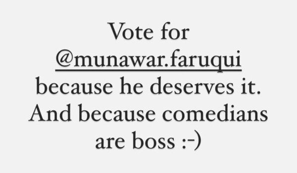 Vir Das supports Munawar Faruqui