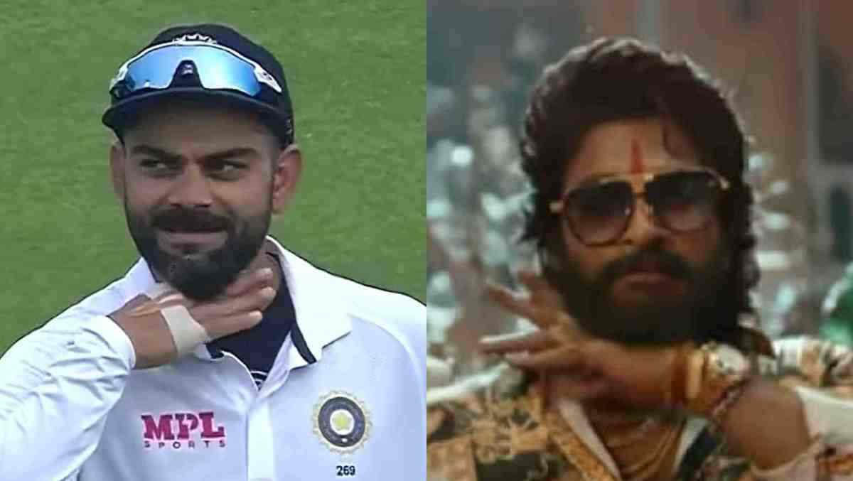 VIRAL: Virat Kohli enacts Allu Arjun's iconic move from Pushpa during India-Sri Lanka Test match