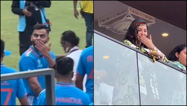 For Virat Kohli and Anushka Sharma, 'love is always in the air', check out their viral flying kiss exchange video