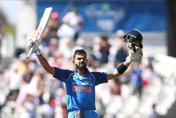 Virat Kohli is the only player to score Asia Cup tons in ODI and T20I formats. Image | ICC on X