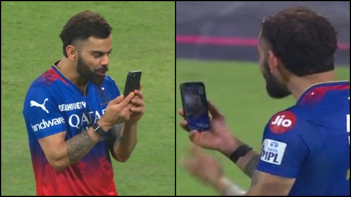 IPL 2024 - Aww-worthy moment captured as Virat Kohli video calls Anushka Sharma and his kids, fans mesmerized