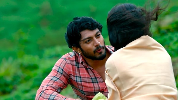 Shreyas Manju and Priya Varrier in a still from Vishnupriya