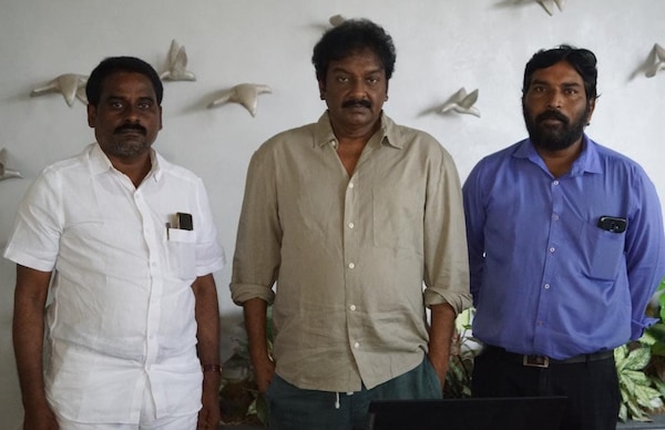 VV Vinayak with the Geetha team