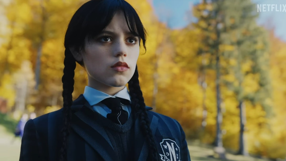 Wednesday Teaser Jenna Ortega As Morticia And Gomez Addams Daughter Gets Into Nevermore