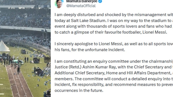 ‘Sincerely apologise to Lionel Messi,’ West Bengal CM Mamata Banerjee writes an apology note after chaos in Kolkata