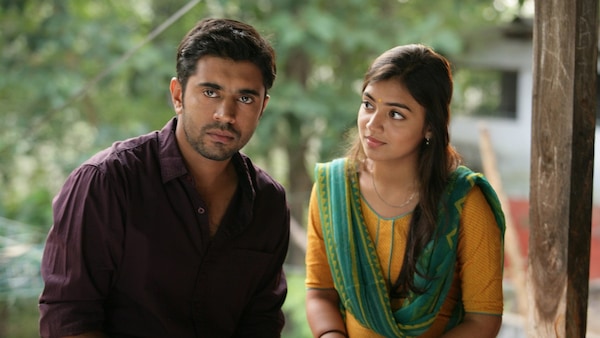 With Nazriya Nazim in Om Shanthi Oshaana