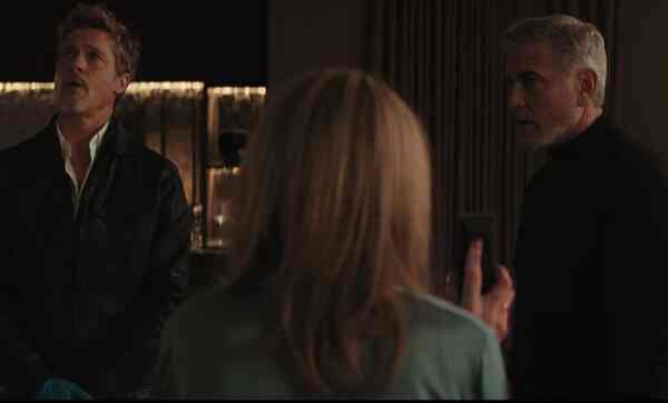 Brad Pitt, George Clooney and Amy Ryan in Wolfs