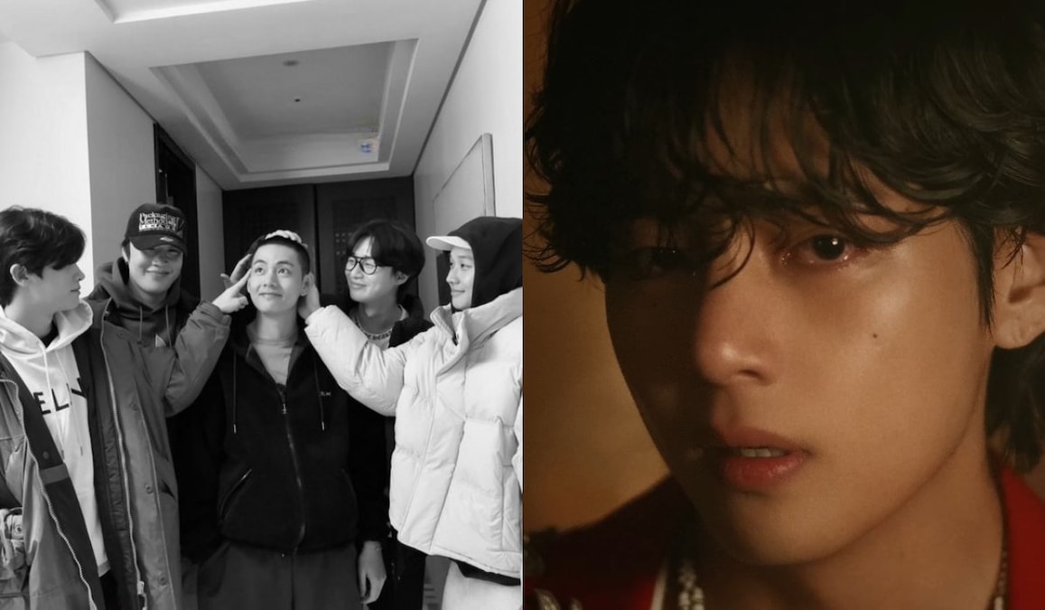 Park Seo-jun, Park Hyung-sik, Choi Woo-shik, and Peakboy celebrate BTS V's Winter Ahead release; praise their Wooga Squad member in cute posts