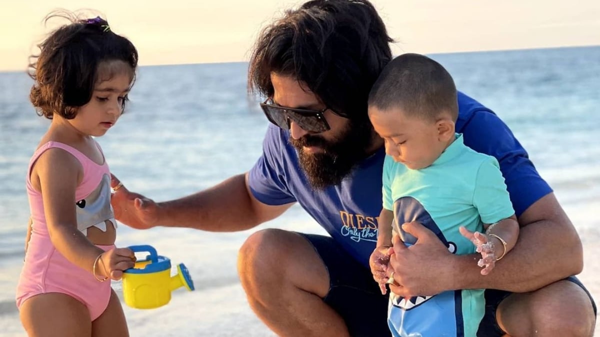 Watch Kgf Star Yash And His Two Little Ones Channel Their Wild Sides