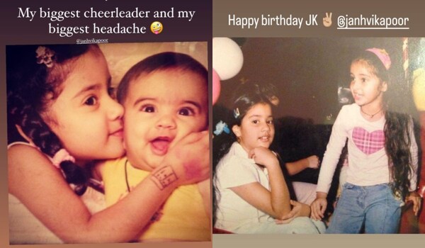 This is how Ananya Panday & Khushi Kapoor wished Janhvi Kapoor on her 27th birthday| Check out childhood pics of Dhadak actress