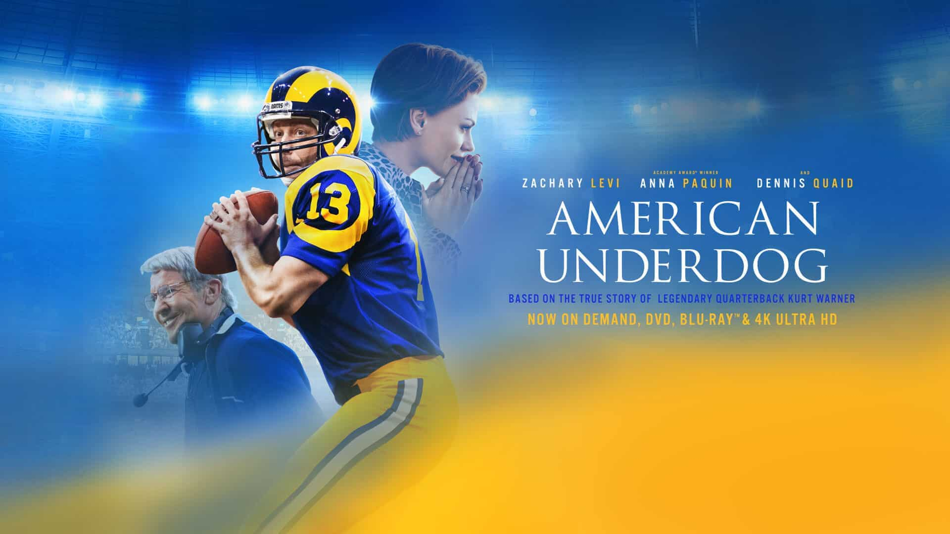 American Underdog (DVD, 2021) Dennis Quaid Anna Paquin Kurt Warner