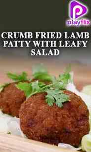 Crumb Fried Lamb Patty With Leafy Salad