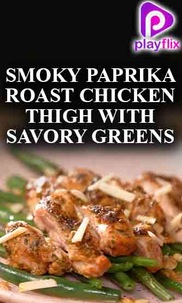 Smoky Paprika Roast Chicken Thigh with Savory Greens