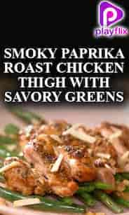 Smoky Paprika Roast Chicken Thigh with Savory Greens