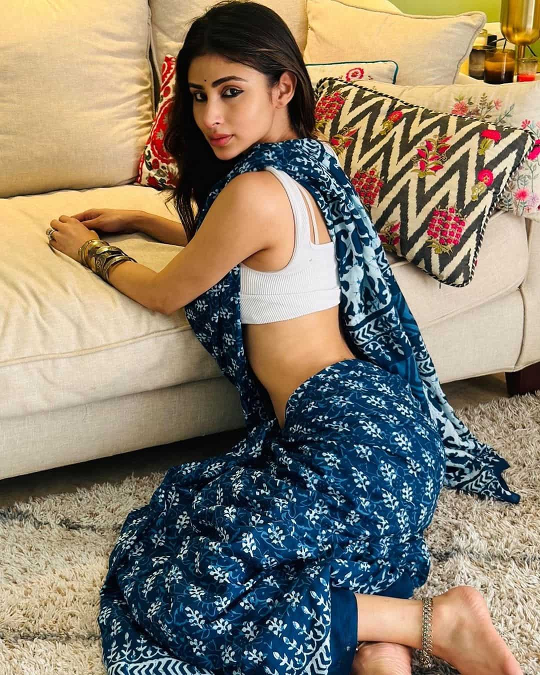 Mouni Roy continues to be a saree girl in a printed kantha saree! -  BridalTweet Wedding Forum & Vendor Directory