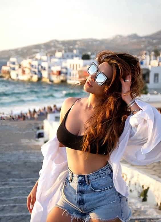 Amala Pauls ripped hot pants with white croptop is perfect for your next  beach vacation