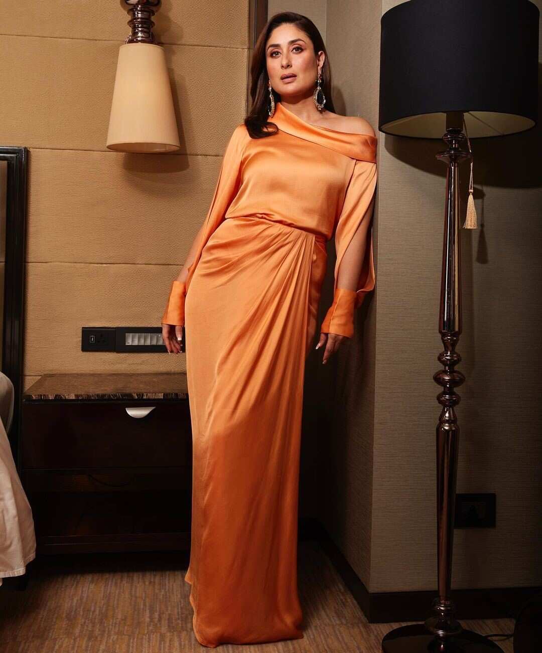 Kareena Kapoor Khan exudes glamour in an orange gown