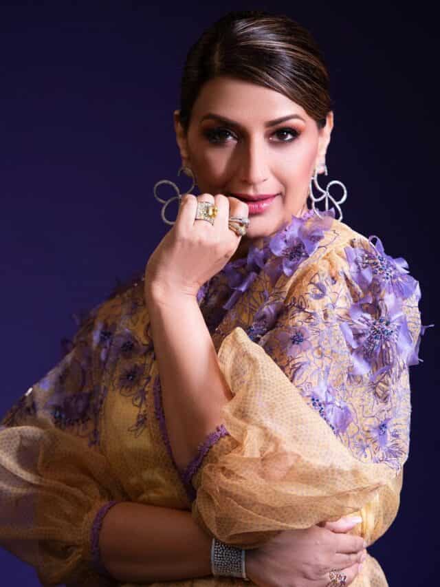 Sonali Bendre’s majestic charm in purple dresses OTTplay