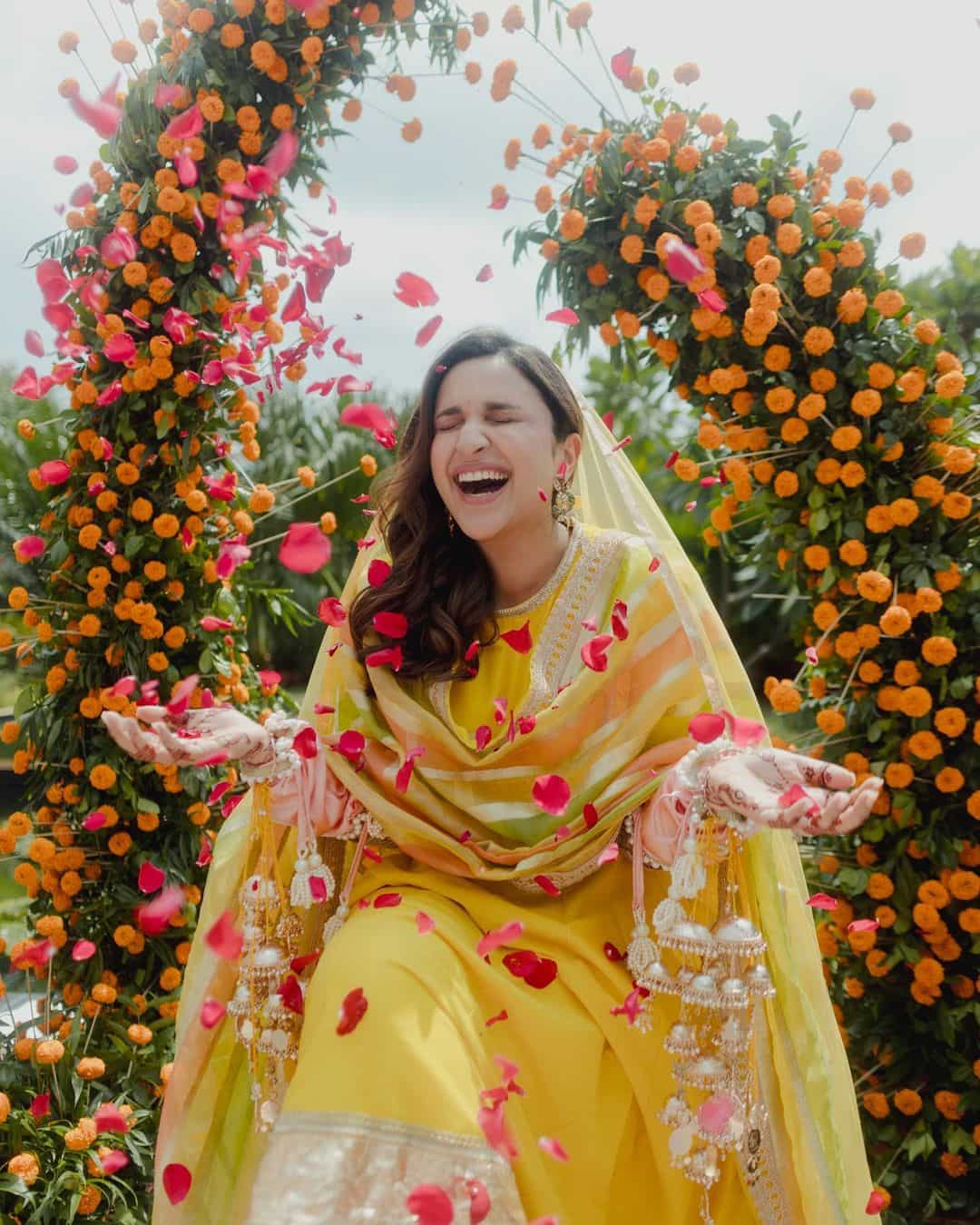 Best poses for bride in haldi ceremony | Wedding guest outfit, Haldi  ceremony outfit, Indian bride photography poses