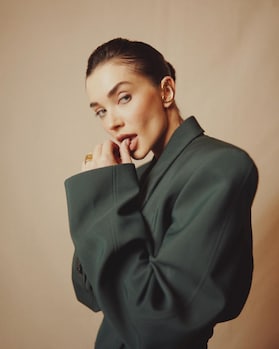 Amy Jackson exudes boss vibes in an oversized jacket