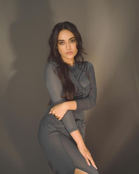 Surbhi Jyoti commands attention in a grey bodycon dress