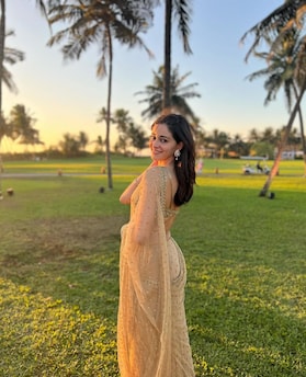Take a look at Ananya Panday’s embroidered saree for wedding inspo