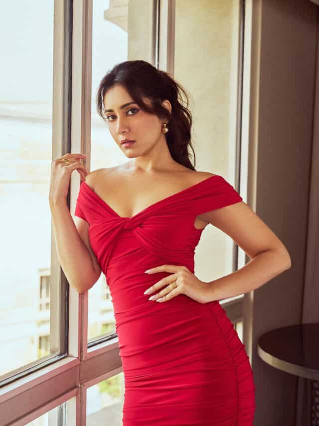 Raashi Khanna in Crimson Dream Gown main image 0