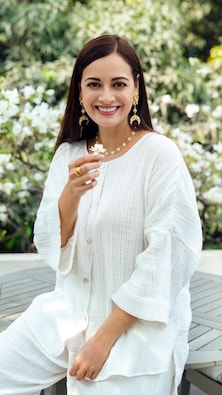 Dia Mirza stuns in an ivory co-ord set with summer fashion vibes