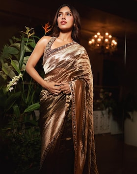 Bhumi Pednekar looks ethereal in a tissue saree